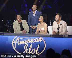 Katy Perry, Lionel Richie, Ryan Seacrest and Luke Bryan on American Idol