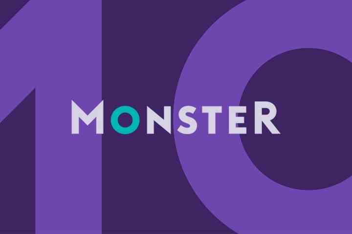 The Monster.com logo on a purple backdrop.