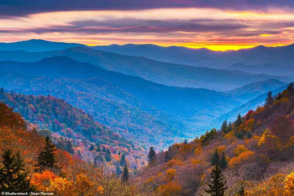 'The Great Smoky Mountains, pictured above, may have raised Dolly,' Zoey remarks