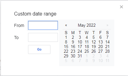 benutzerdefinierter Datumsbereich