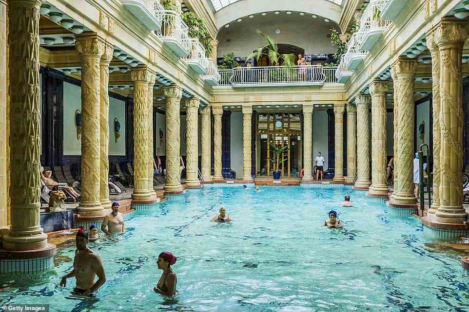 The Art Nouveau Gellert Bath in the city.  According to Victor, the Turkish baths, paprika, coffee and Damascena roses in the city are the few remaining physical reminders of the Ottoman occupation