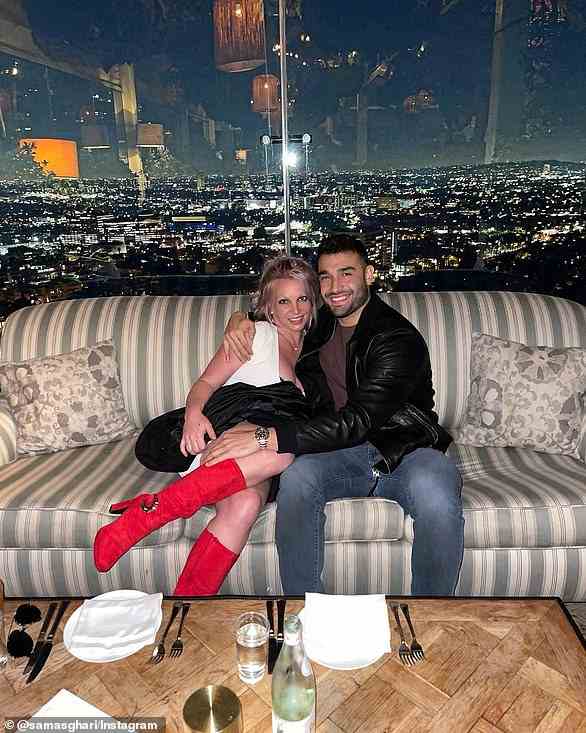 Love of her life: Britney has been with her love Sam Asghari since 2016, when he appeared in her Slumber Party video. They got engaged in September 2021 and announced her pregnancy in April 2022, before she suffered a miscarriage in May