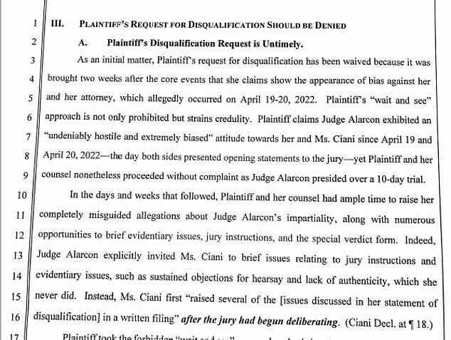 The Kardashians say that Blac Chyna's claims that the judge was 'undeniably hostile and extremely biased against her and her lawyer Lynne Ciani has no merit