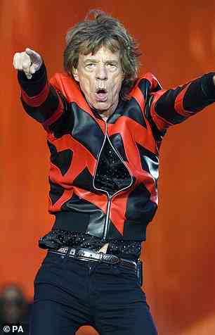 It runs in the family: The Rolling Stones took to the stage in Liverpool on Thursday (Mick Jagger, pictured)