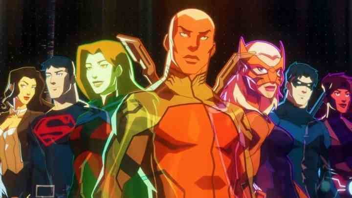 Das Team beim Intro zu Young Justice: Phantoms.