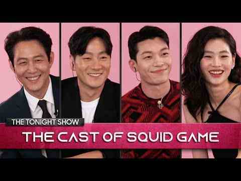 Die Besetzung des Squid-Spiels enthüllt alles, einschließlich des Ursprungs von The Red Light, Green Light Doll |  Heute Abend-Show