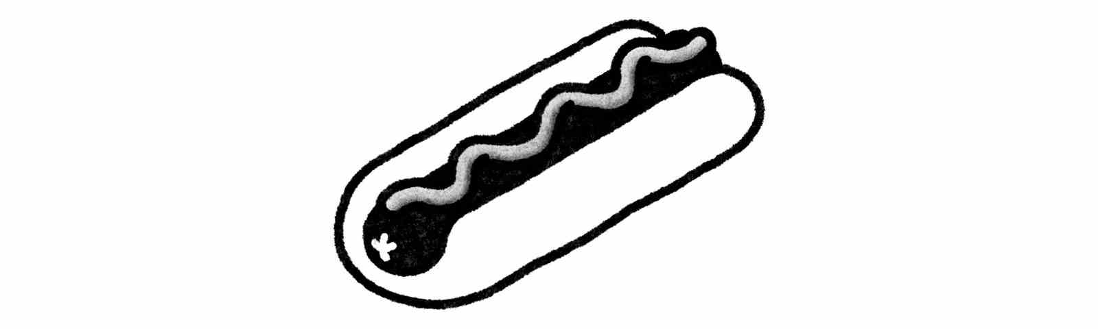 Hotdog-Paste, die als Gewürz für Hotdogs verwendet wird.