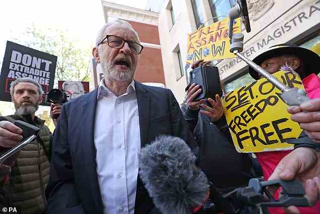 Assange’s supporters, including former Labour leader Jeremy Corbyn and members of Amnesty International, held a protest outside the court in the build up to the hearing