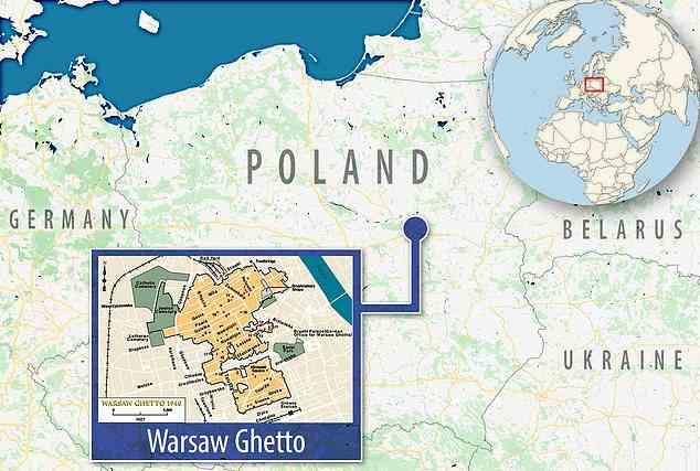 Insgesamt 49.000 Warschauer Überlebende wurden in Lager transportiert und mindestens 7.000 Juden starben während der Kämpfe.  Das Warschauer Ghetto wurde 1940 in Polen errichtet