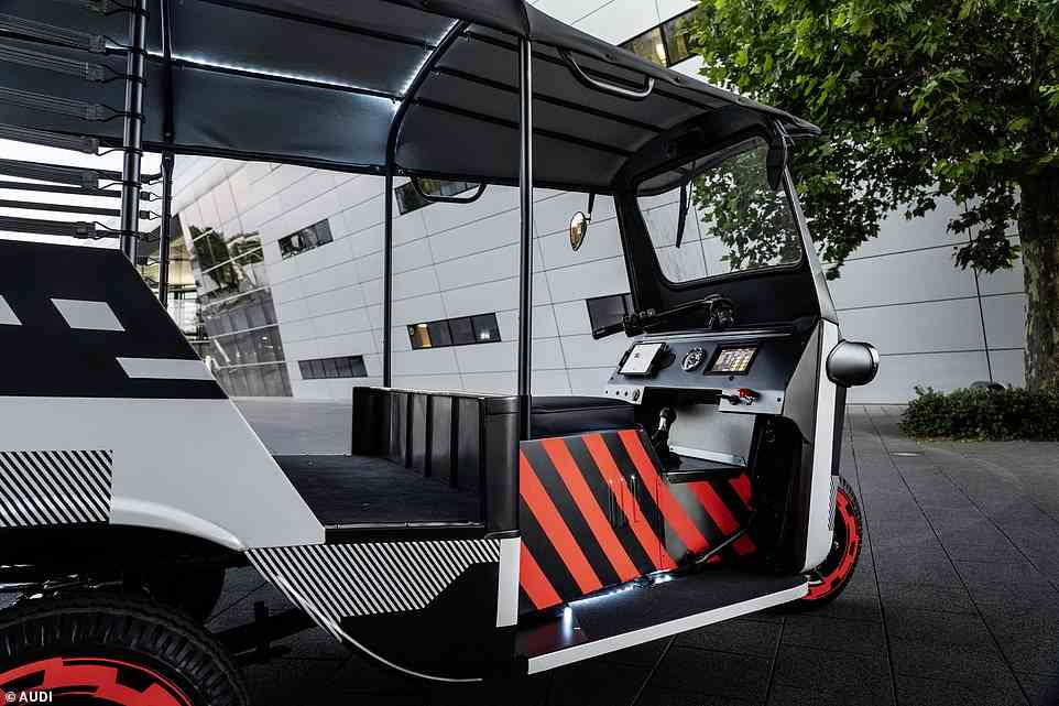 Inside, the e-rickshaw cockpit gets a digital instrument panel, though retains the traditional handlebar controls instead of steering wheel