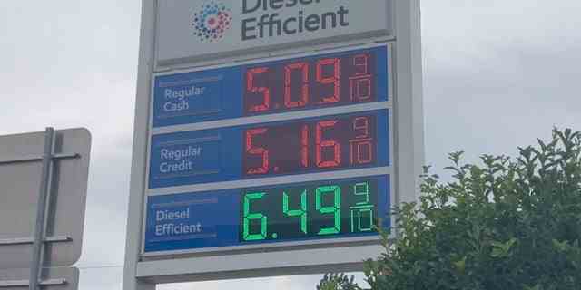 Tankstellenpreise in New Jersey am 10. Juni.