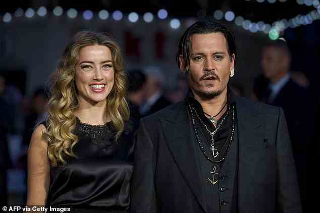 Couple: When asked whether she still 'loves' her ex-husband, the actress (seen with Depp in 2015) replied: 'Yes. Yes. Absolutely, absolutely I love him... I have no bad feelings or ill will towards him at all'