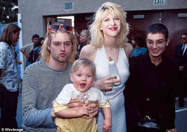 Familienbande: Frances ist die Tochter des verstorbenen Nirvana-Frontmanns Kurt Cobain und der Hole-Sängerin Courtney Love;  abgebildet 1993