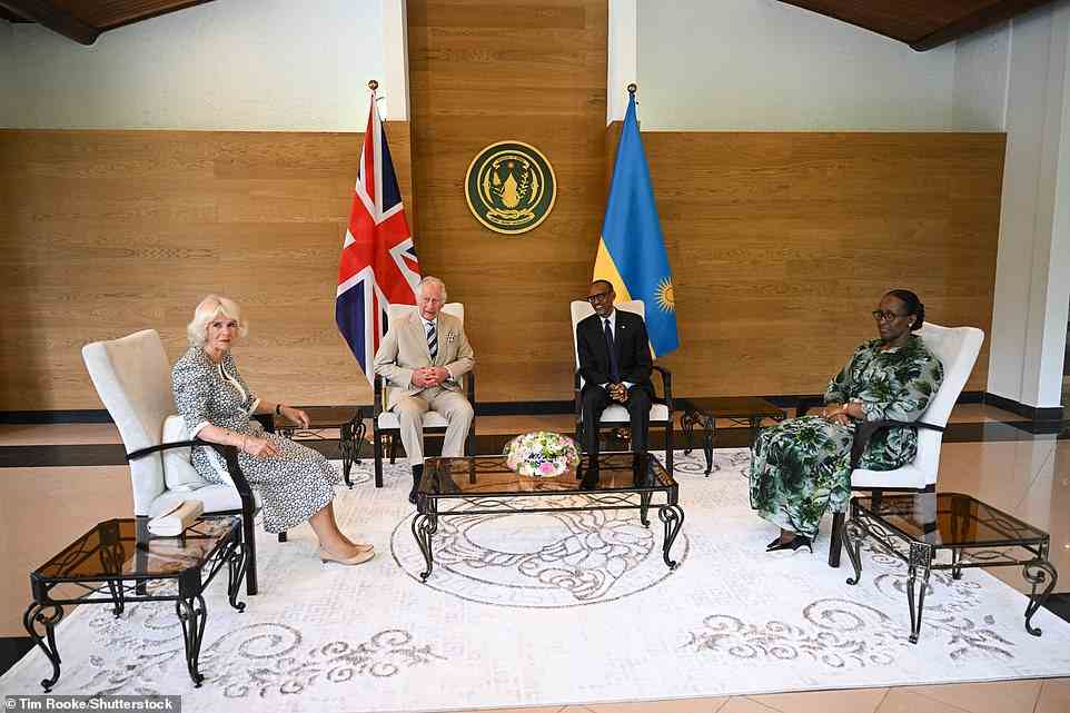 Prince Charles and Camilla also met with the Rwandan president Paul Kagame and First Lady Jeannette Kagame Prince