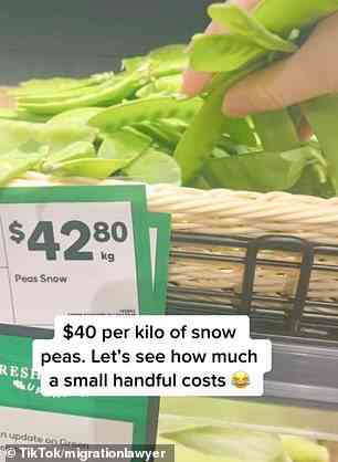 Die Schneeerbsen wurden mit 42,80 Dollar pro Kilo bewertet – was den Anwalt schockierte