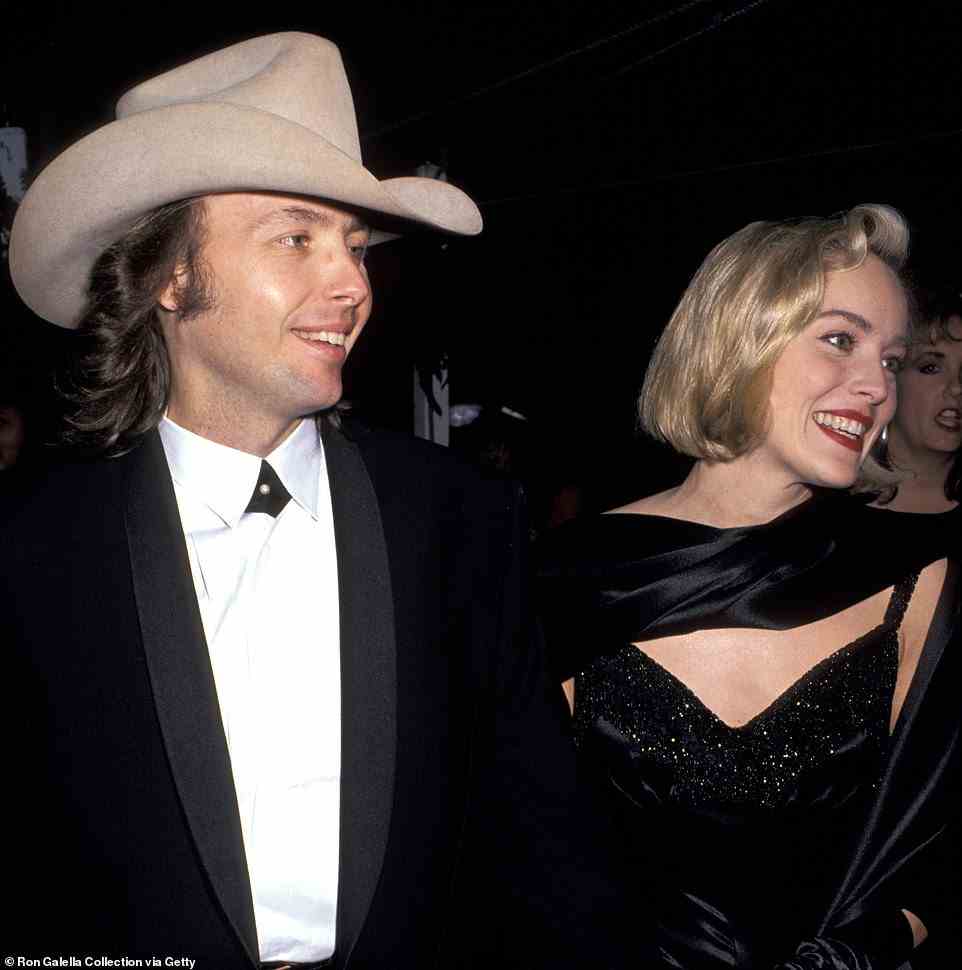 Fleeting love: The star also dated several famous names including country singer Dwight Yoakam