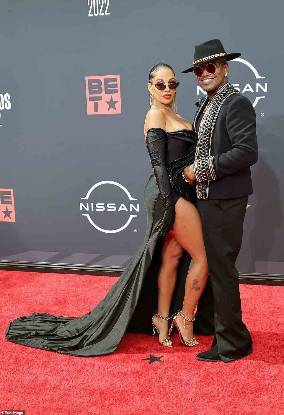 Stylish pair: Singer Ne-Yo, 42, and his wife Crystal, 36, made a stylish pair on the red carpet