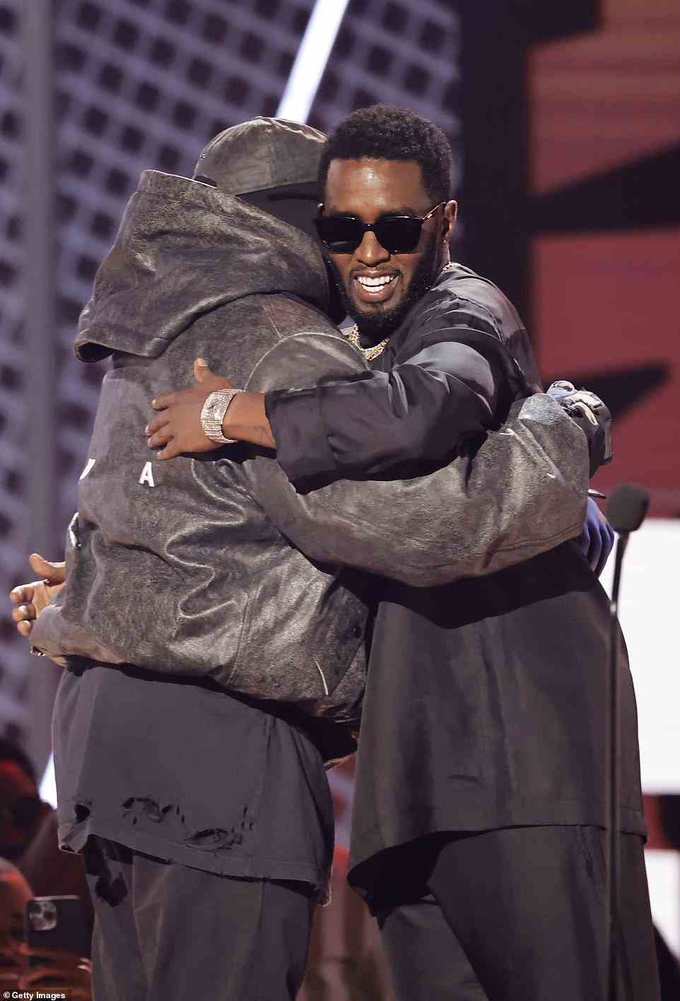 Ye made it: Rapper Kanye West, 45, made an appearance as well, as he presented Diddy with the Lifetime Achievement Award
