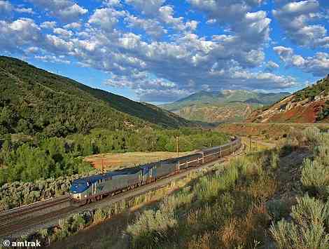 The California Zephyr, which travels from Chicago to San Francisco