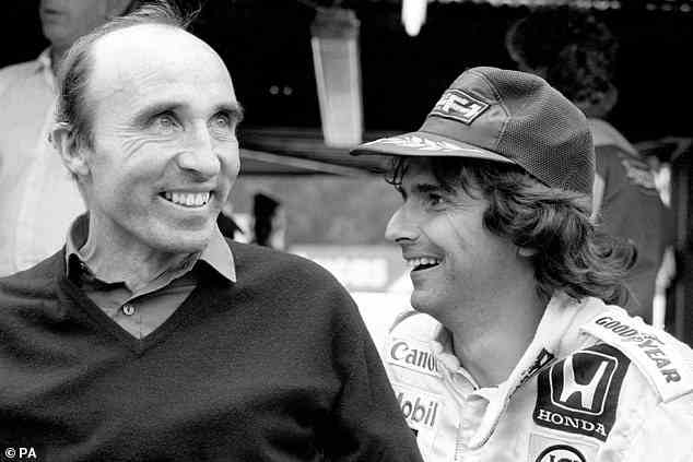 Piquet, abgebildet mit Frank Williams, machte beleidigende Kommentare über Nigel Mansell und die Frau des Briten, als sie Teamkollegen bei Williams waren