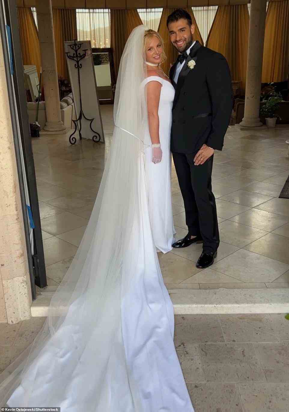 And the bride wore... Versace! Britney Spears was the epitome of bridal chic as she tied the knot in a custom Versace gown on Thursday night, less than a year after getting engaged to her longtime partner Sam Asghari