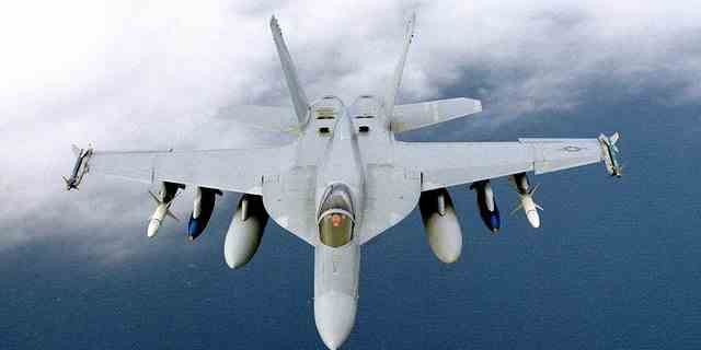 DATEI - Die F/A-18E Super Hornet.