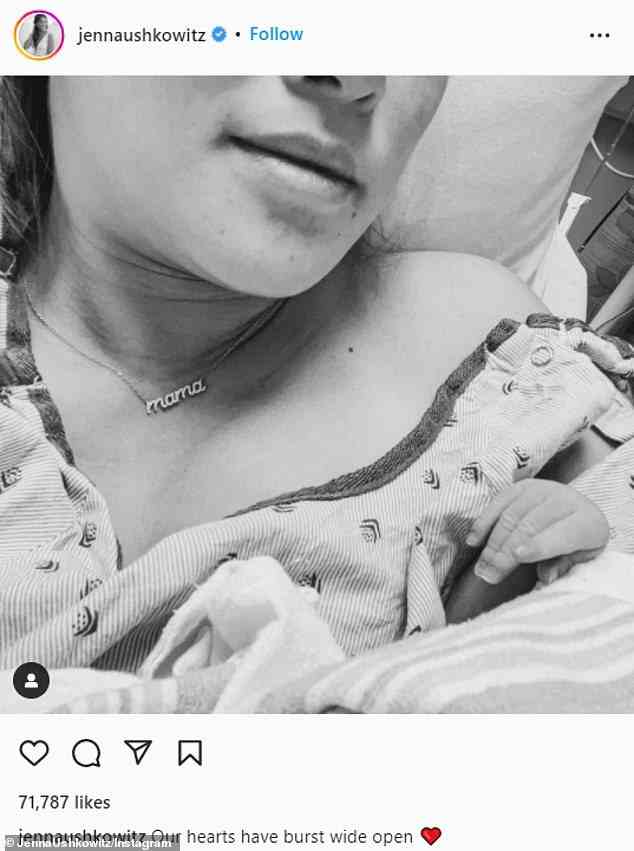 Sie ist da!  Der ehemalige Glee-Star Jenna Ushkowitz und ihr Ehemann David Stanley haben offiziell ihr erstes gemeinsames Kind begrüßt.  Die Schauspielerin bestätigte die Ankunft ihrer Tochter in einem am Freitag auf ihrem Instagram-Post geteilten Post, der ein Schwarz-Weiß-Porträt von sich selbst enthielt, wie sie das Neugeborene in einem Krankenhausbett wiegte