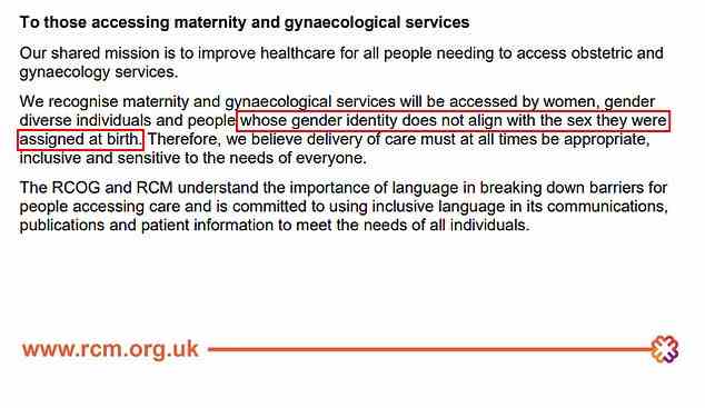 A statement on inclusivity from the Royal College of Midwives and Royal College of Obstetricians and Gynaecologists has provoked outrage from some midwives on social media for using the term 'sex assigned at birth'