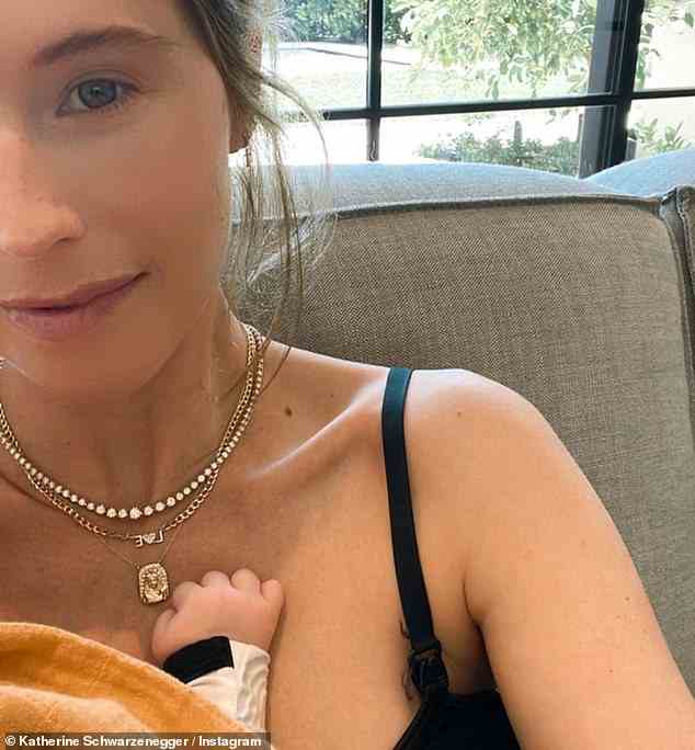 Sneak peek: Katherine Schwarzenegger lud am Samstag ihre eine Million Instagram-Follower ein, ihren ersten Blick und ihr entzückendes Baby Eloise zu bekommen