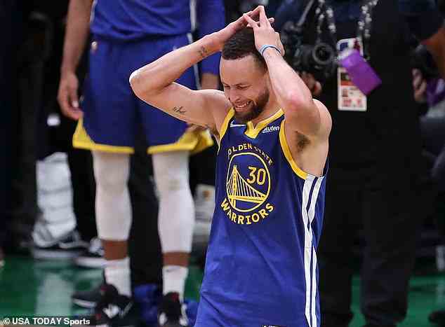 Stephen Curry brach in Tränen aus, nachdem die Golden State Warriors ihren vierten NBA-Titel gewonnen hatten
