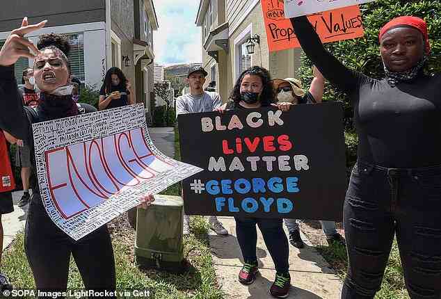 An art lesson encouraged pupils to produce their own Black Lives Matter poster after being shown an image of black and white people stabbing each other