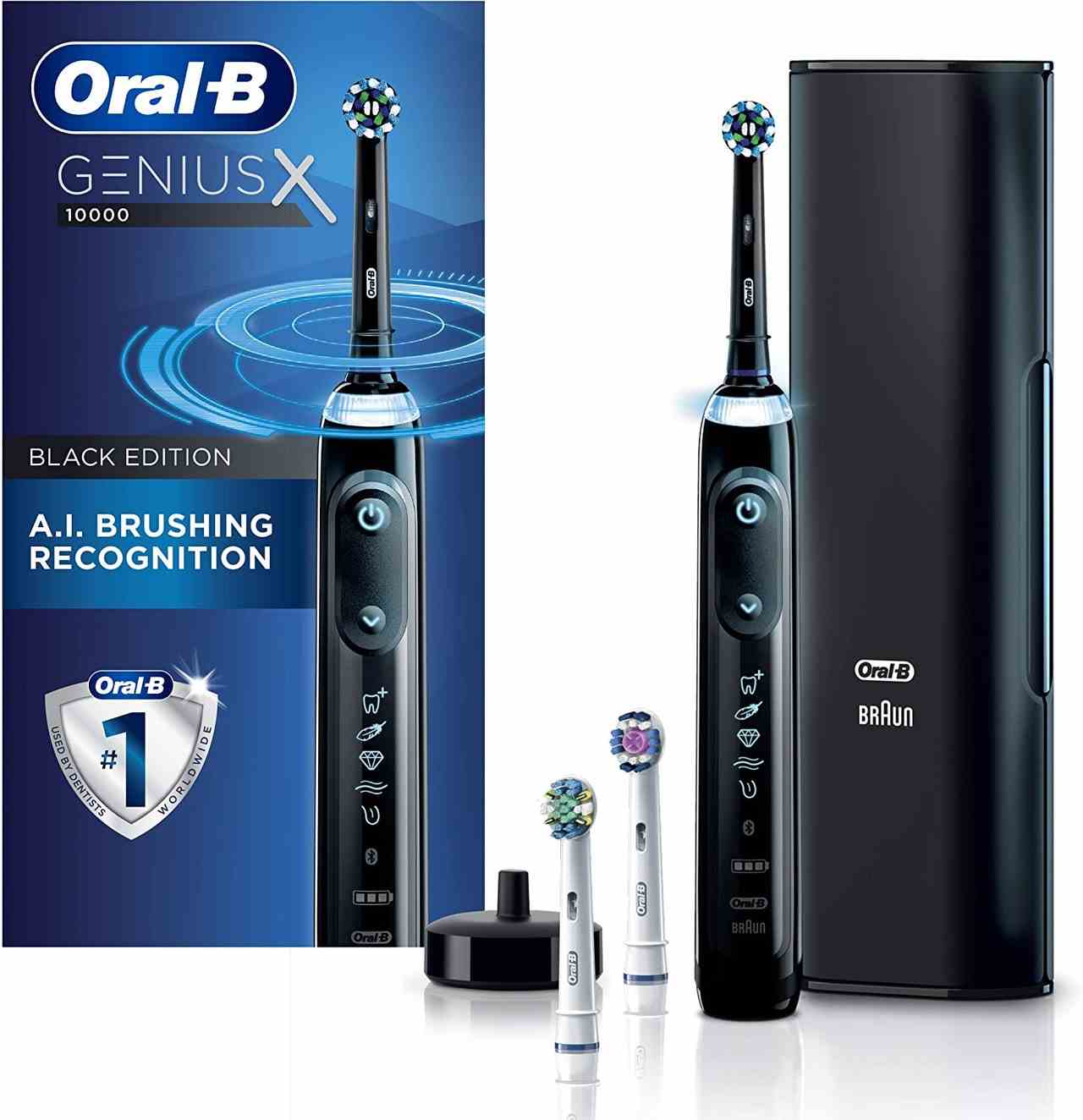 Elektrische Zahnbürste Oral-B GENIUS X auf weißem Hintergrund