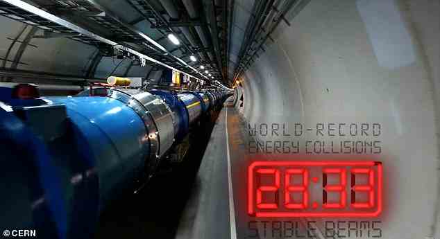 Wissenschaftler werden analysieren, wie das Higgs-Boson mit anderen Teilchen interagiert.  Oben abgebildet ist ein Teil des Large Hadron Collider