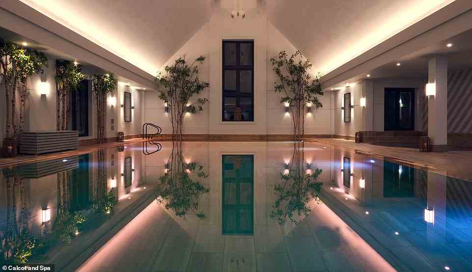 Calcot & Spa's health and leisure spa includes an indoor pool (above), high-tech gym, massage tables, and complementary therapies