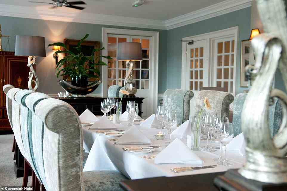 Pictured is Cavendish Hotel's elegant Gallery Restaurant, which has been awarded three AA rosettes
