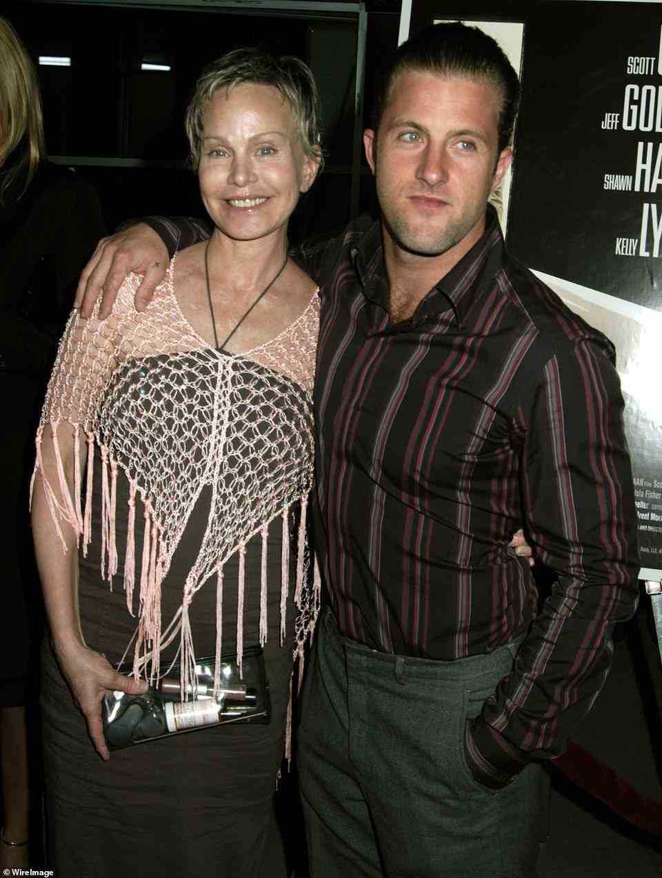 Stokes with her son, actor Scott Caan, before her death in 2012. She died of cancer at the age of 60