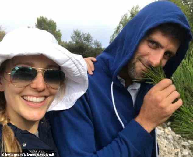 The mother-of-two, and childhood sweetheart of Novak, often shares snaps of the couple exploring nature (pictured) with her Instagram followers