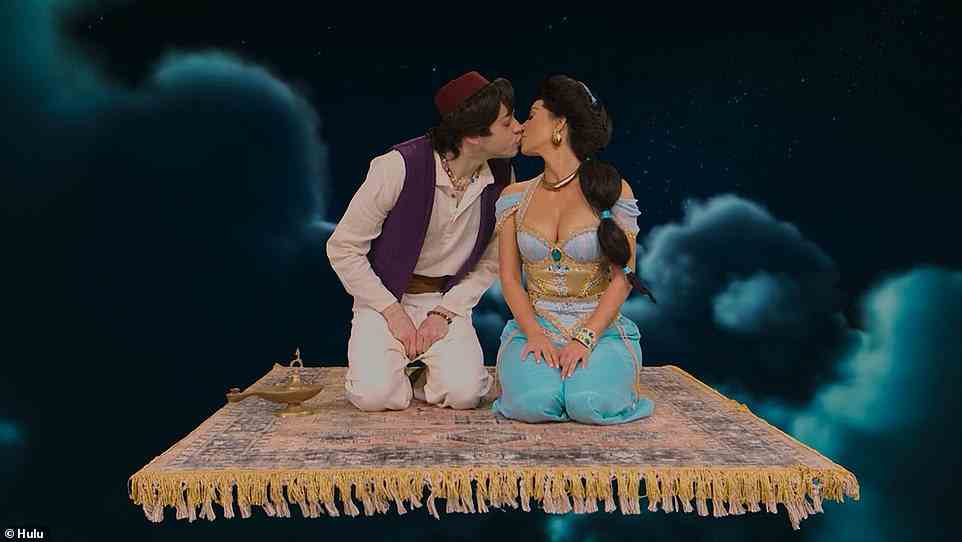 A whole new world: Kim and Pete began dating after sharing a kiss on screen during her Saturday Night Live hosting gig in October 2021