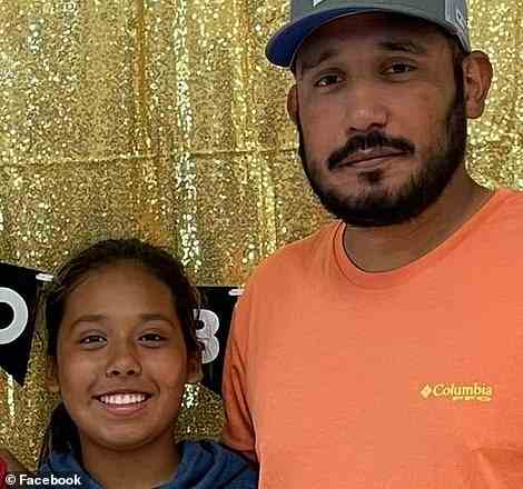 This photo of Felix Rubio with his daughter was taken just hours before crazed gunman Salvador Ramos began his rampage