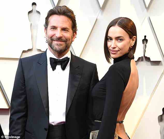 Irina ist die Ex-Verlobte von Bradley Cooper (R, abgebildet am 2. Mai), nachdem sie ihre vierjährige Beziehung im Jahr 2019 einvernehmlich beendet hat, abgebildet bei den 91. Annual Academy Awards im Jahr 2019