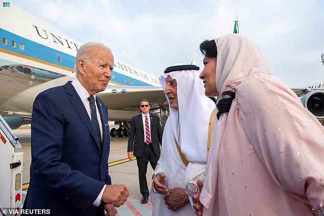 President Joe Biden arrived in Saudi Arabia Friday night, after making a historic flight between Tel Aviv, Isreal and Jeddah