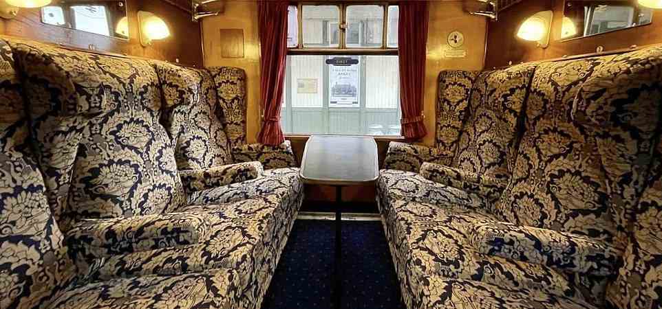 Above is a first-class carriage on the Bo’ness and Kinneil Railway line. Heritage lines offer a reminder of 'a more civilised era of train travel', Andrew says
