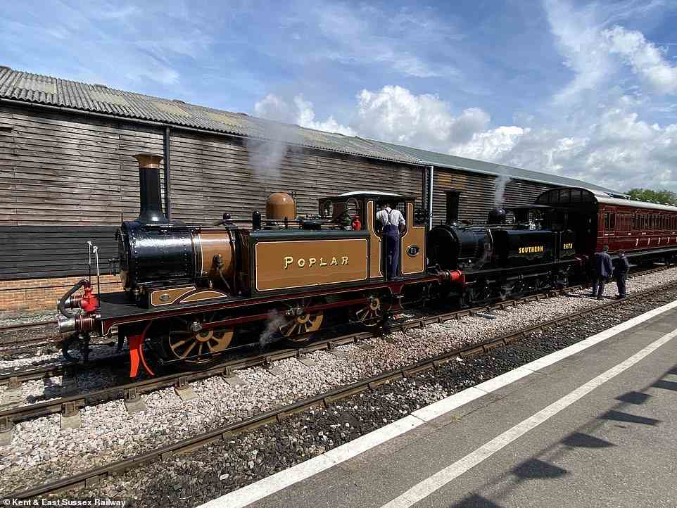 Above is the Poplar Terrier 150 on the Kent & East Sussex Railway, which wends its way through the Kentish Weald