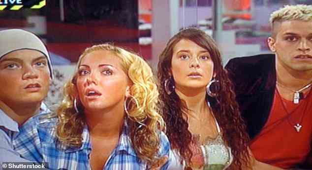 Berühmte Gesichter: Die Serie 2006 wurde von Davina McCall moderiert und zeigte eine Reihe berühmter Mitbewohner, darunter Imogen Thomas (rechts), Aisleyne Horgan-Wallace (links) und die verstorbene Nikki Grahame.