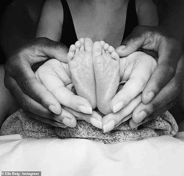 Ella Baig hat geboren!  Das Model, 24, und ihre Boxer-Freundin Nicola Adams, 39, begrüßten gemeinsam einen kleinen Jungen und teilten am Montag das erste Bild auf Instagram