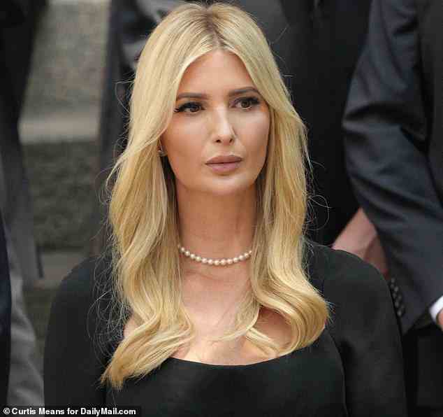 Ivanka Trump leaves her mother Ivana's funeral on Wednesday