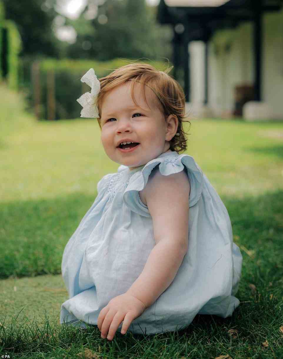 Lilibet Diana Mountbatten-Windsor the daughter of the Duke and Duchess of Sussex, after celebrating her first birthday on Saturday, is pictured