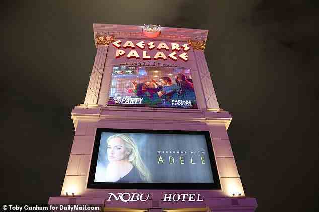 Starpower: Anfang dieses Jahres wurde das Branding für Adeles Show im Caesars Palace gesehen, bevor die Shows abgesagt wurden
