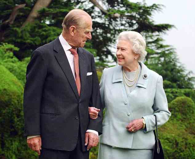Enduring love: Queen Elizabeth II and the Duke of Edinburgh appear still very much in love at Broadlands