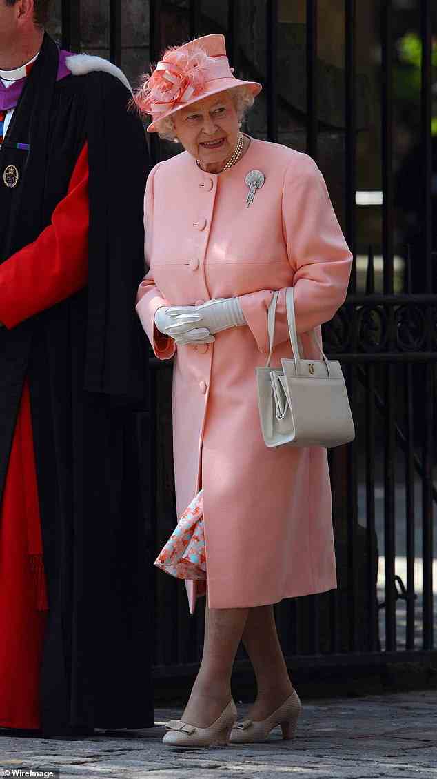Queen Elizabeth II departs for the Royal wedding of Zara Phillips and Mike Tindall at Canongate Kirk